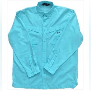 Under Armour 1290744 Mens Tide Chaser Long Sleeve Ether Blue XL - EUC